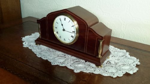 fig 1. Small Edwardian Mahogany Mantel Clock