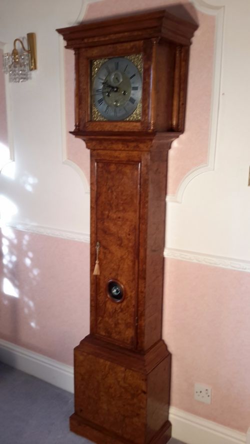 Burr Walnut Grandfather Clock