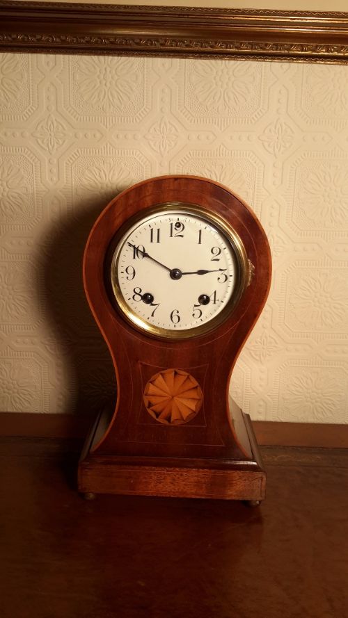 fig 1. Edwardian Balloon Mantel Clock