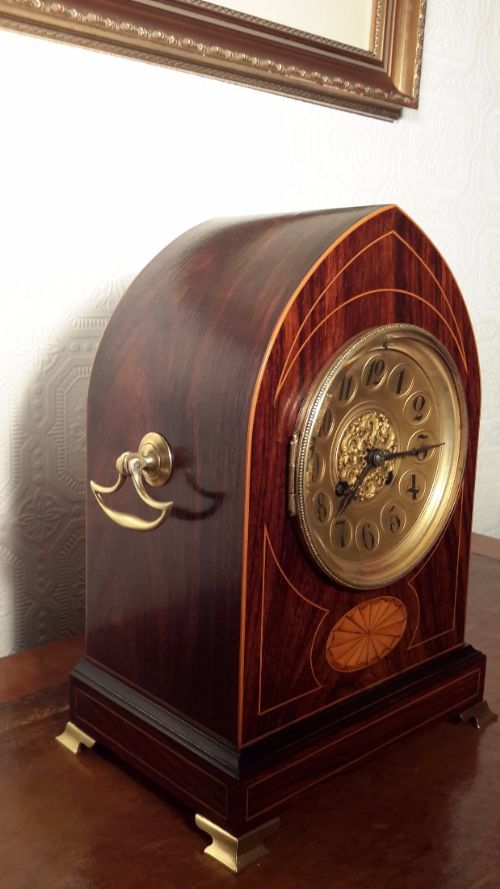 fig 1. Lancet top Rosewood Mantel Clock