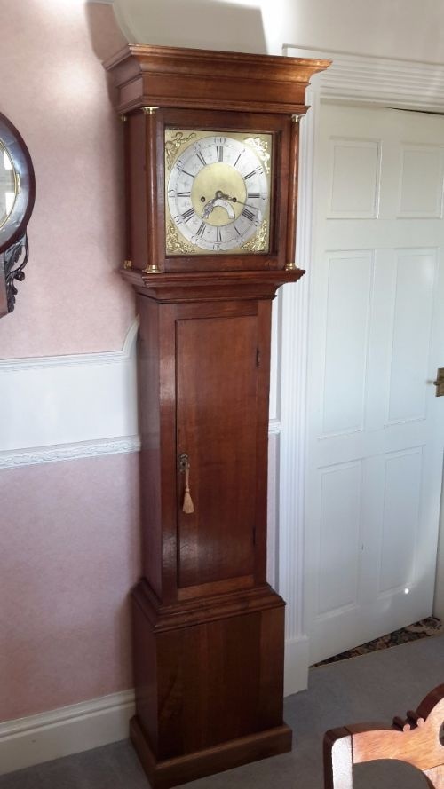 fig 1. Important Long Case Clock. Whitehurst of Derby.