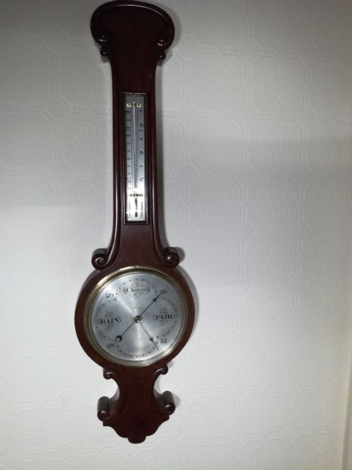 Victorian Mahogany Aneroid Barometer