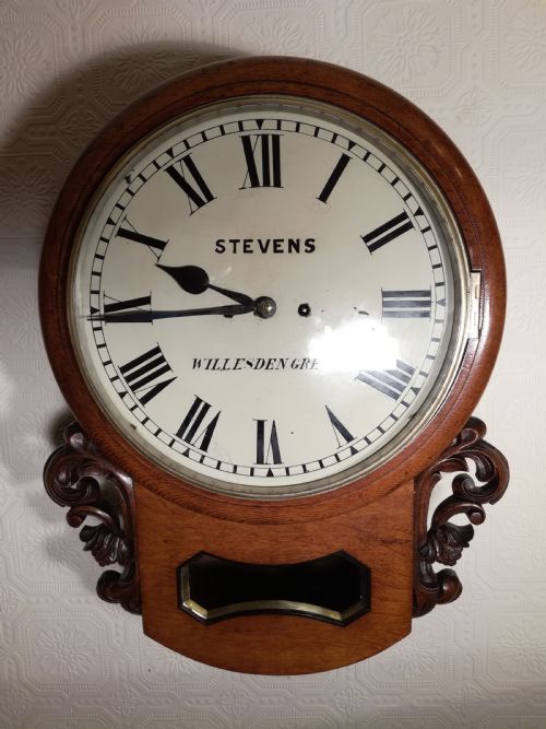 Twin-fusee, Striking, Drop-dial Wall Clock