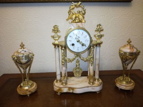 Sienna Marble Garniture Set
