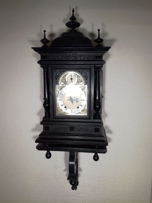 fig 1. Huge Ebonised Quarter-Striking W&H Bracket Clock