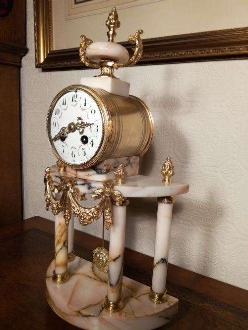 fig 1. Superb Sienna Marble Portico Clock