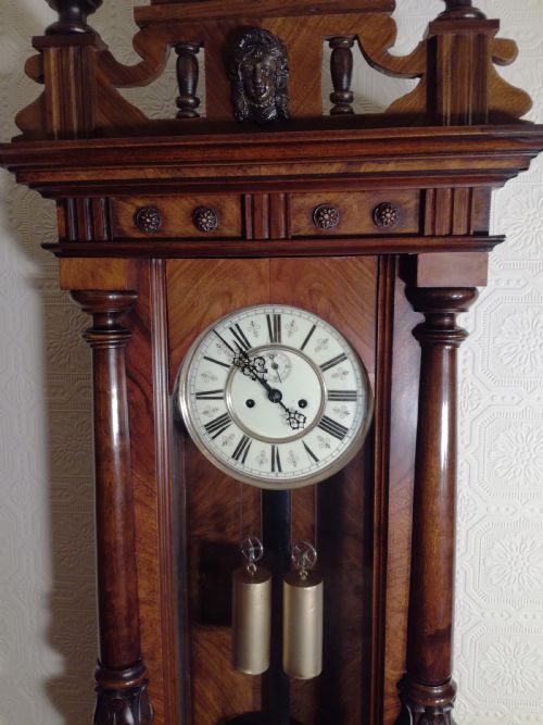 fig 1. Gustav Becker Double-weight Vienna Wall Clock
