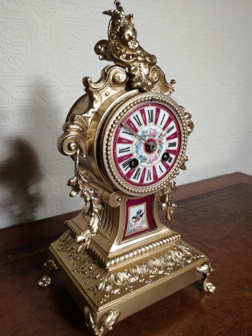 fig 1. Antique 19thC French Mantel/Table Clock.