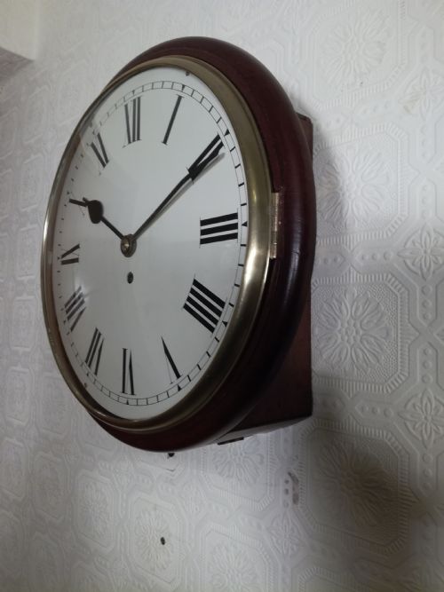 Superior 12" School/dial Fusee Wall Clock