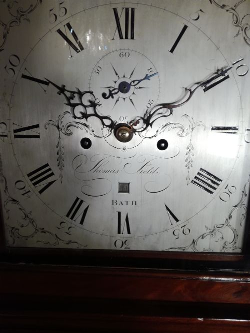 fig 2. George 111 Mahogany Long-Case Clock.
Thos. Field of Bath.