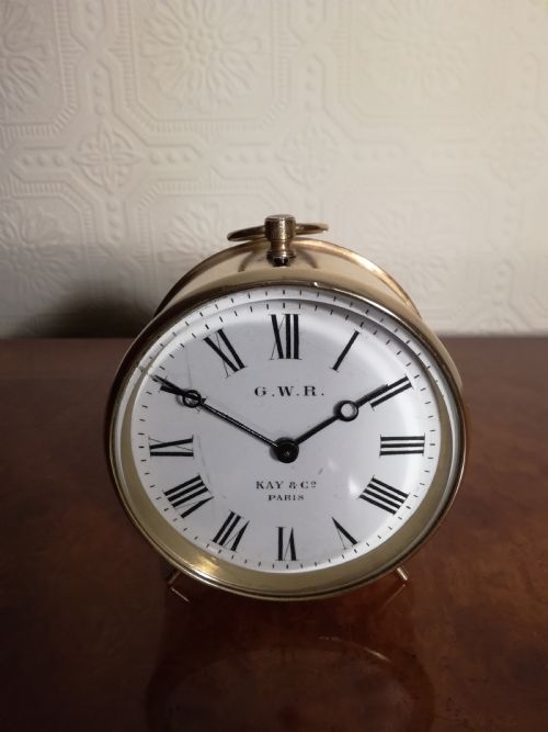 G.w.r. Stationmasters Brass Desk Clock