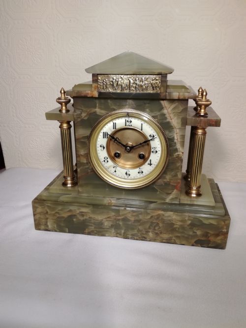 Green Marble Mantel Clock