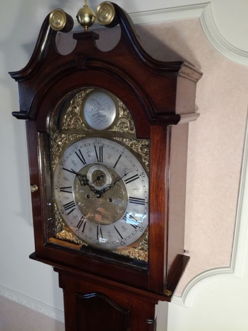 fig 1. Superb Geo.3rd Scottish Longcase Clock.
DOBBIE of FALKIRK.