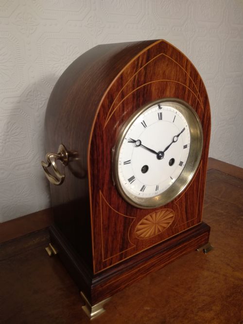 fig 1. Rosewood Lancet-top Mantel Clock
