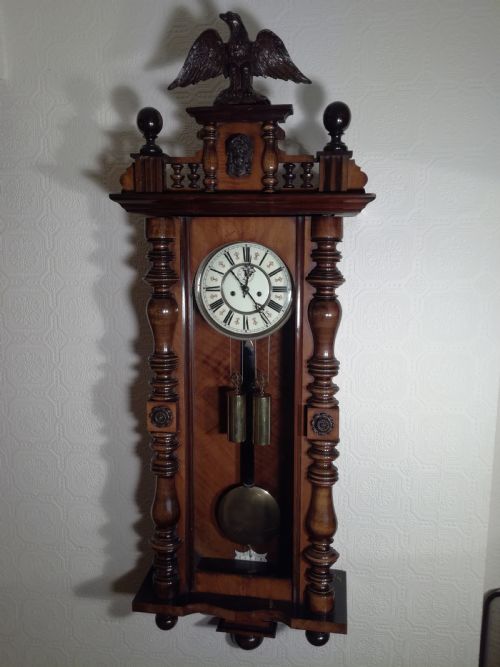 Gustav Becker Double-weight Vienna Wall Clock.