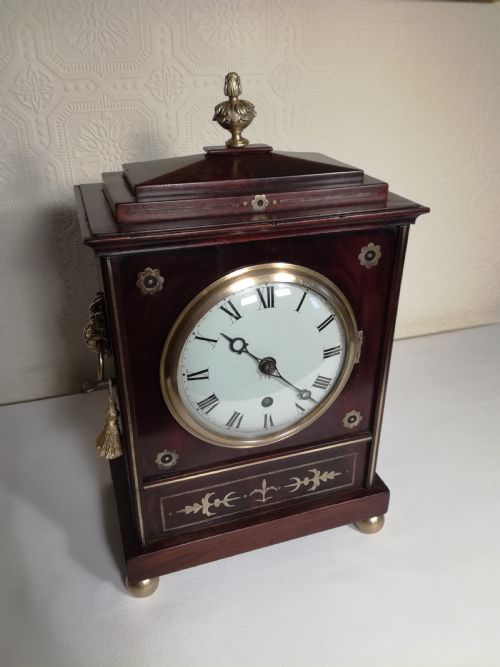 Brass Inlaid, Regency Fusee Library/bracket Clock.