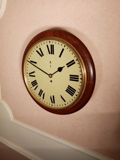 Military, 14", Fusee Wall Clock by Elliott of London.
