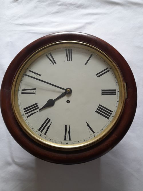 Mahogany, Fusee, School/dial Clock