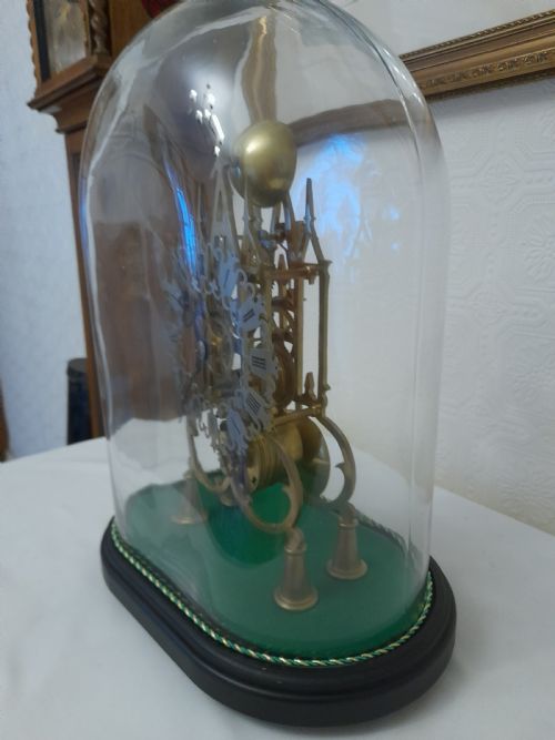 GLASS DOMED FUSEE SKELETON CLOCK WITH PASSING STRIKE - ADDITIONAL PHOTO 1