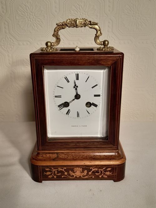 fig 1. Rosewood, Striking Mantel Clock