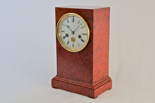 FAUX TORTOISESHELL MANTELBRACKET CLOCK - ADDITIONAL PHOTO 1