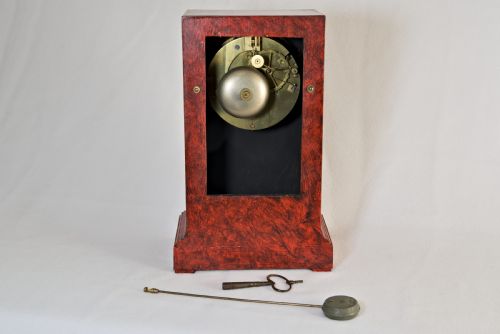 FAUX TORTOISESHELL MANTELBRACKET CLOCK - ADDITIONAL PHOTO 6