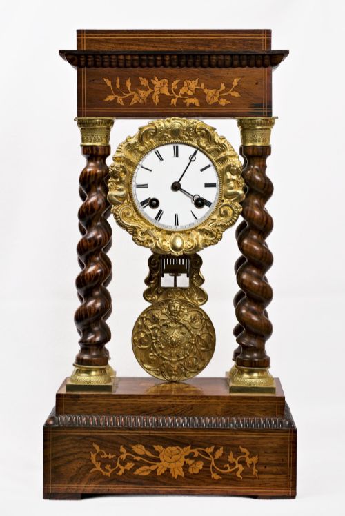 Rosewood Portico Clock