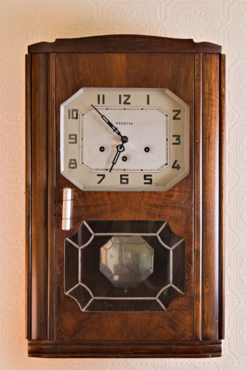 Art-deco Vedette Westminster-chime Wall Clock