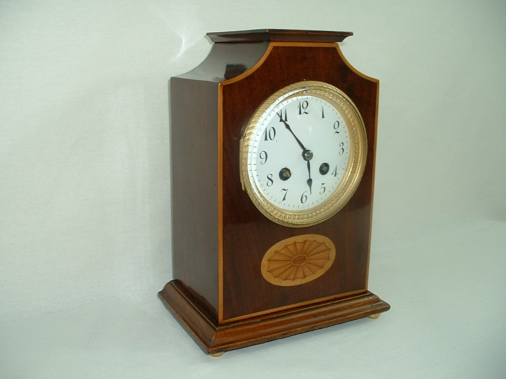 Pagoda Top Mahogany Mantel Clock