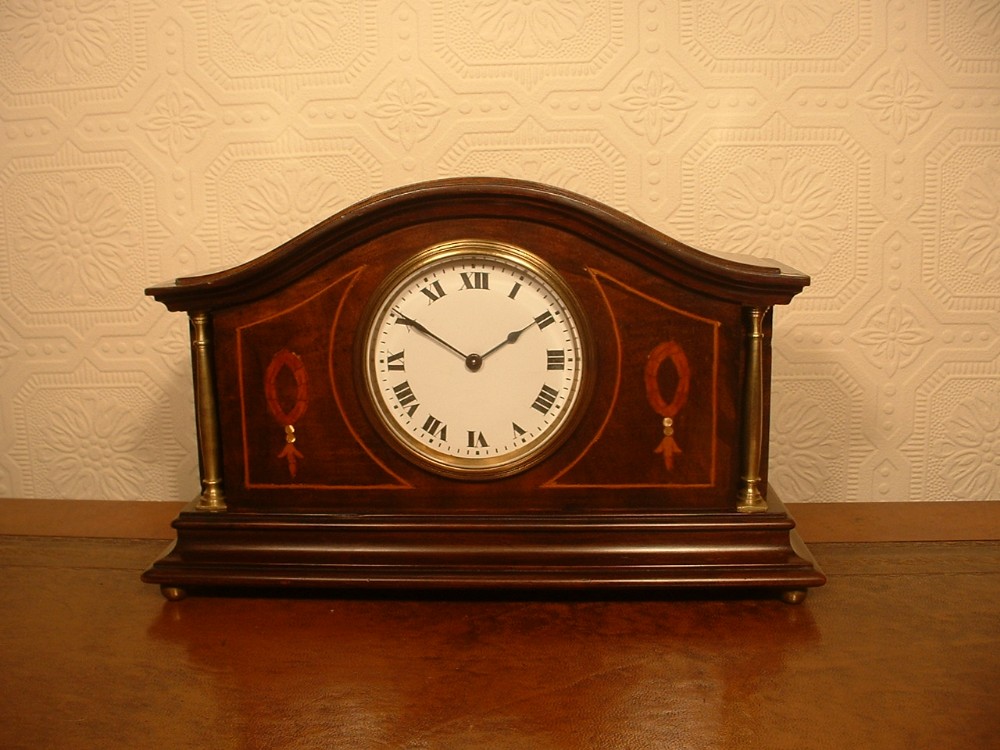 Edwardian Mahogany Mantel Clock