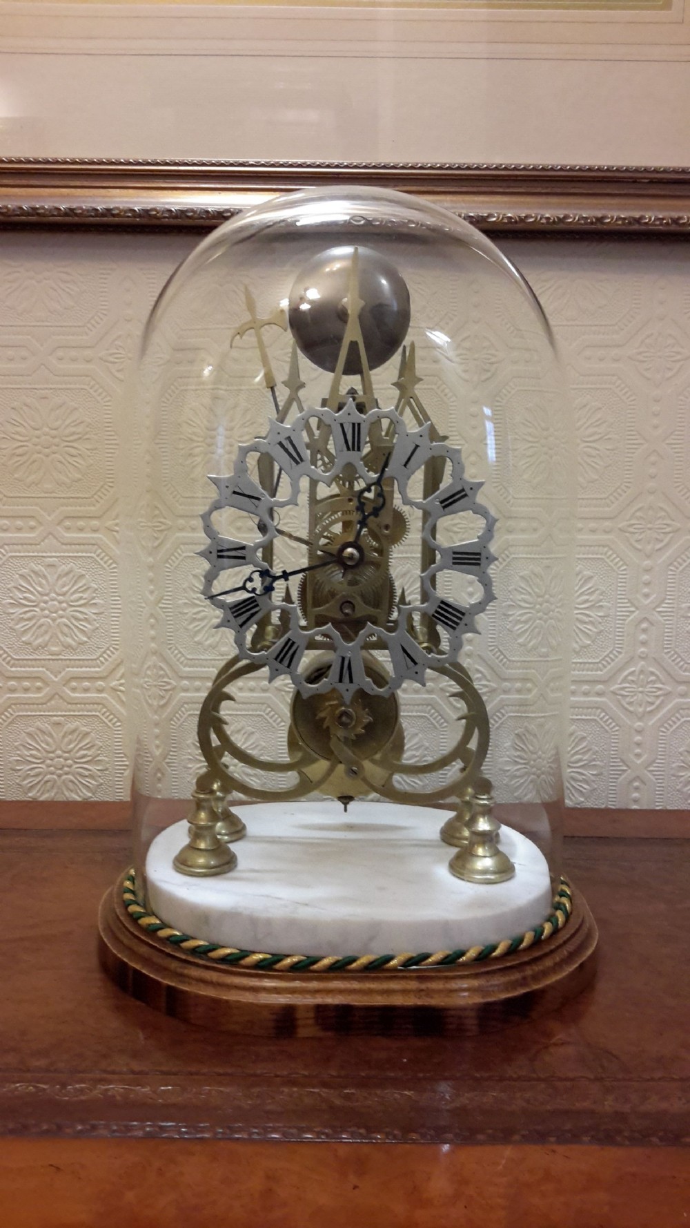 Victorian Cathedral Arch Skeleton Clock