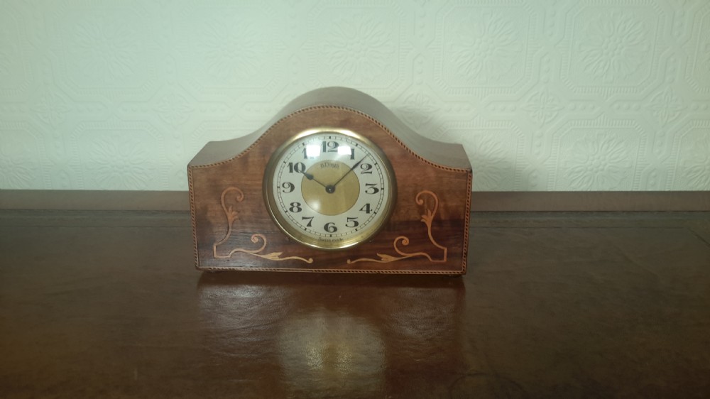 Edwardian Inlaid Mantel Clock