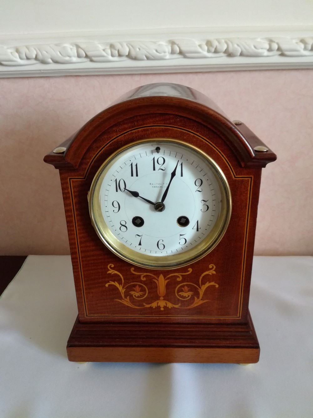 Inlaid Bracket/Table Clock of Small Proportions