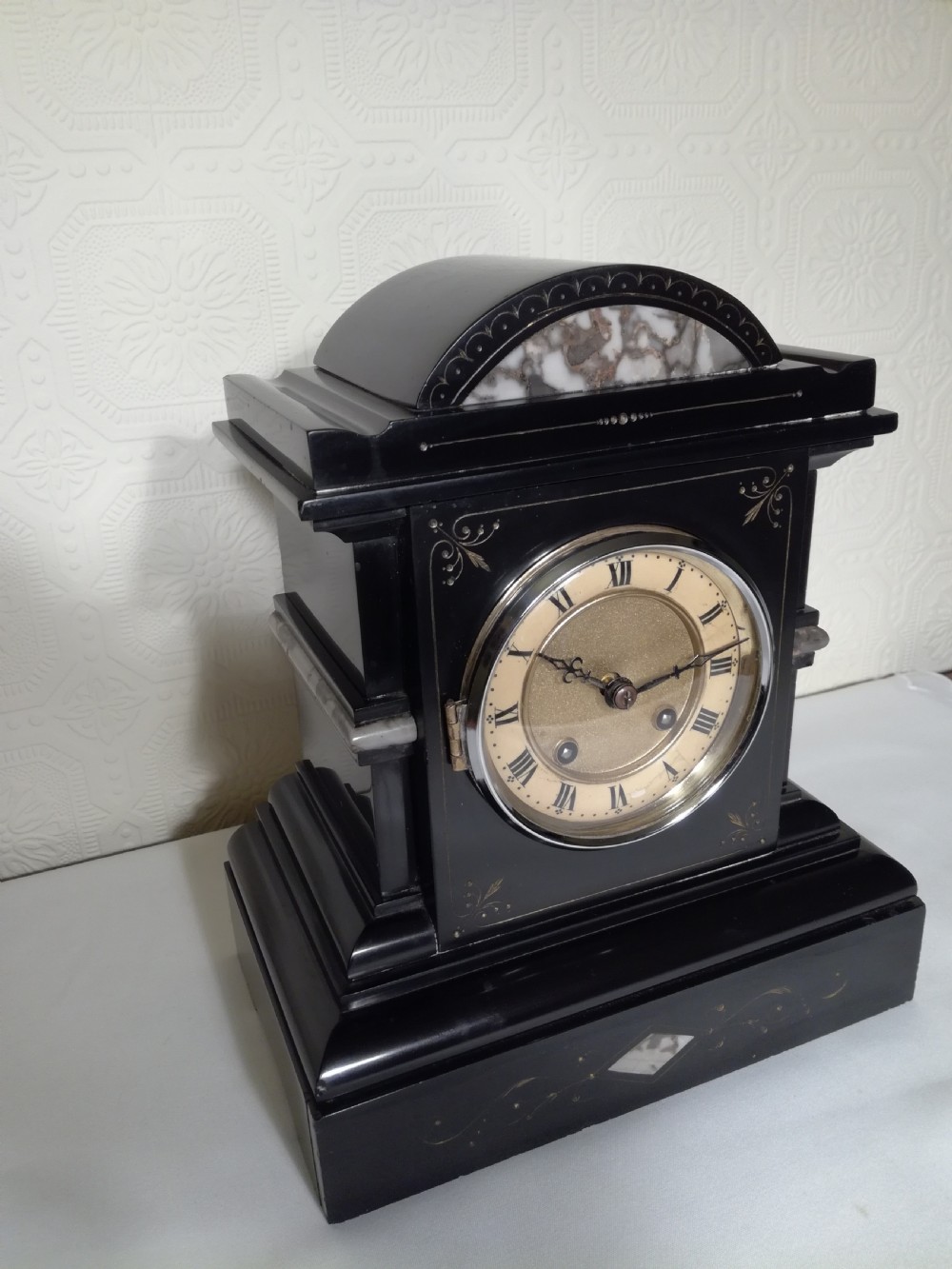 Black Slate Mantel Clock