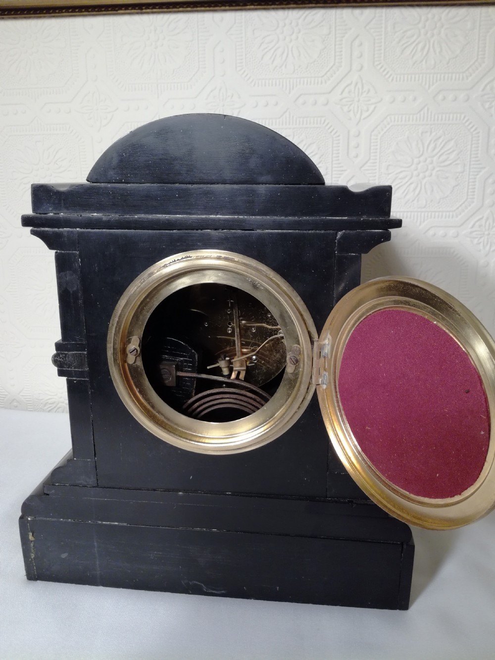 Black Slate Mantel Clock View IV