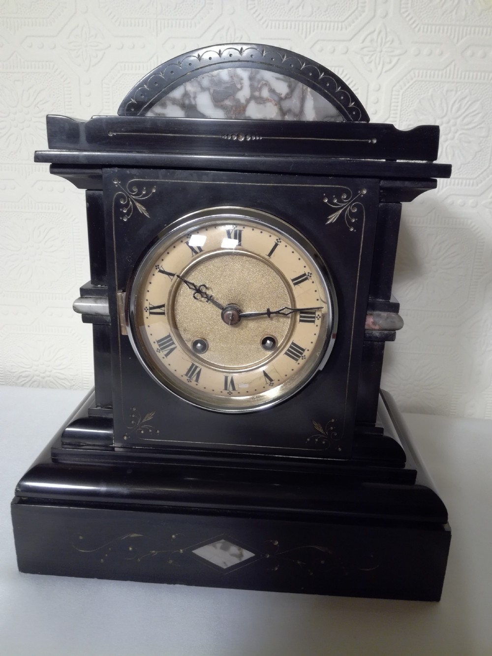 Black Slate Mantel Clock View VII