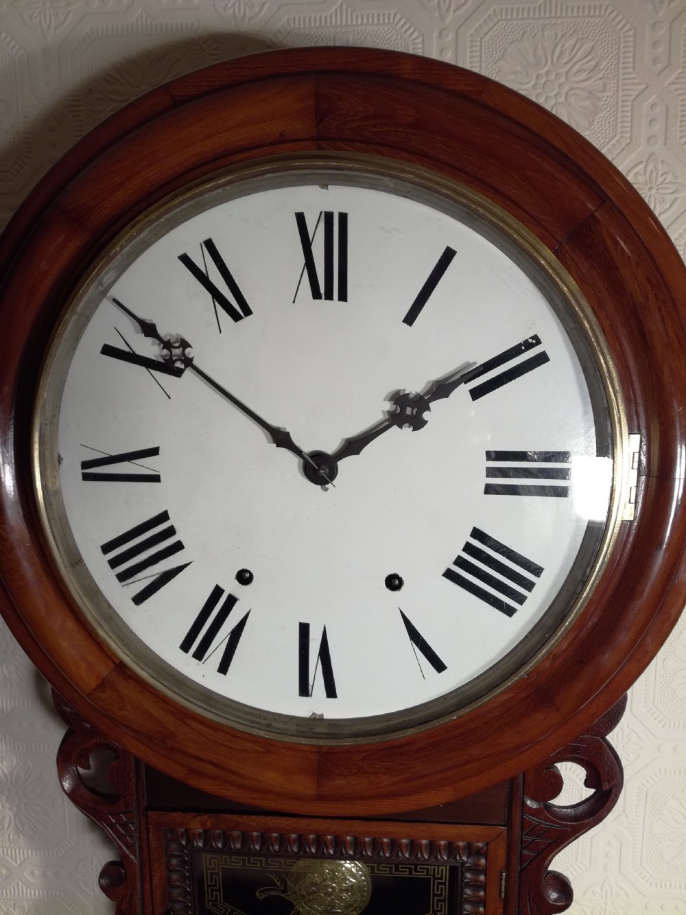 American Drop Dial Wall Clock View III