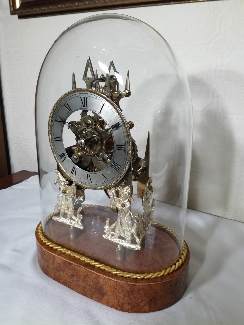 Outstanding Fusee Skeleton Clock. T. Gibbs. Stratford-on-Avon View II
