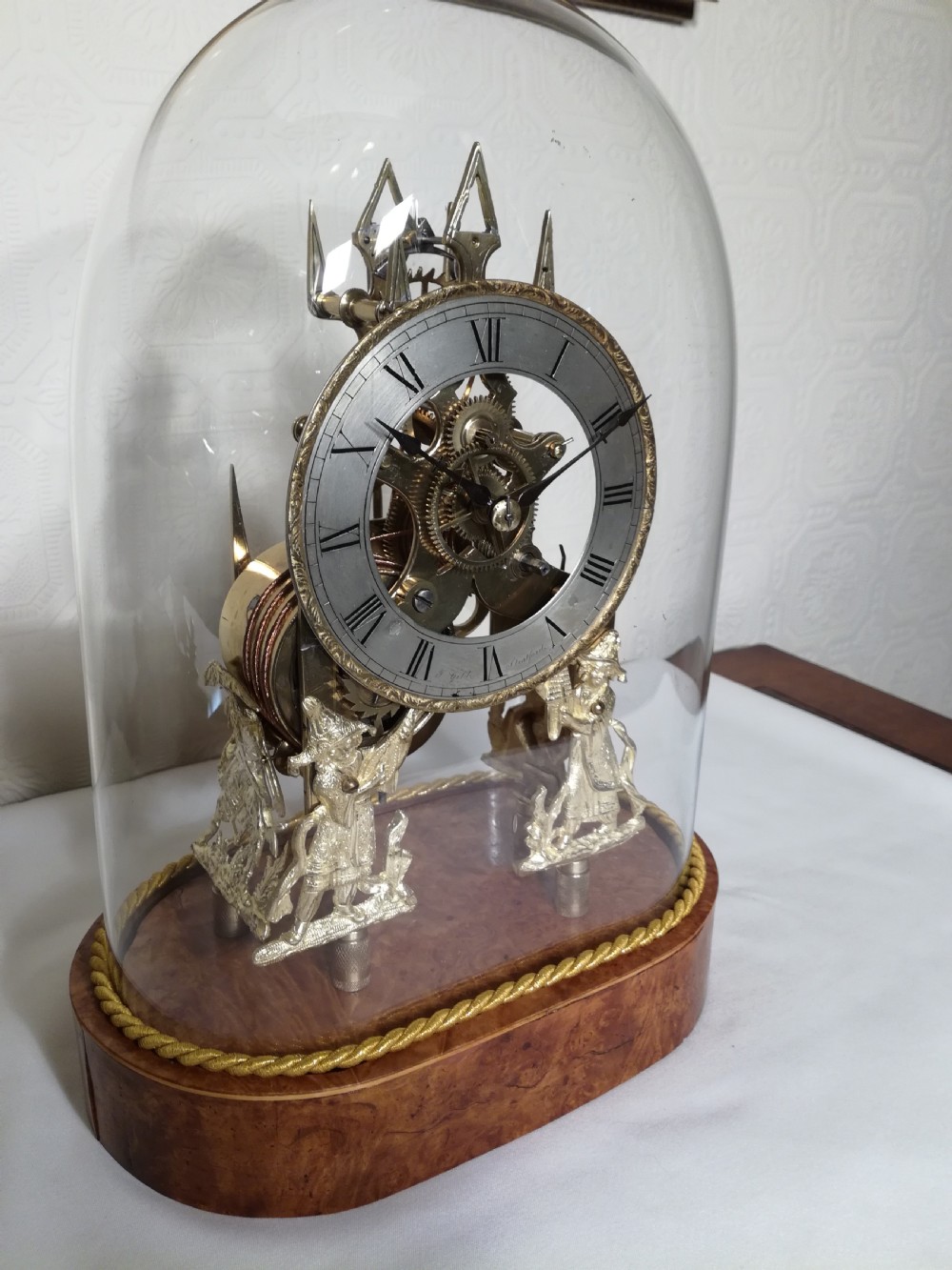 Outstanding Fusee Skeleton Clock. T. Gibbs. Stratford-on-Avon View III