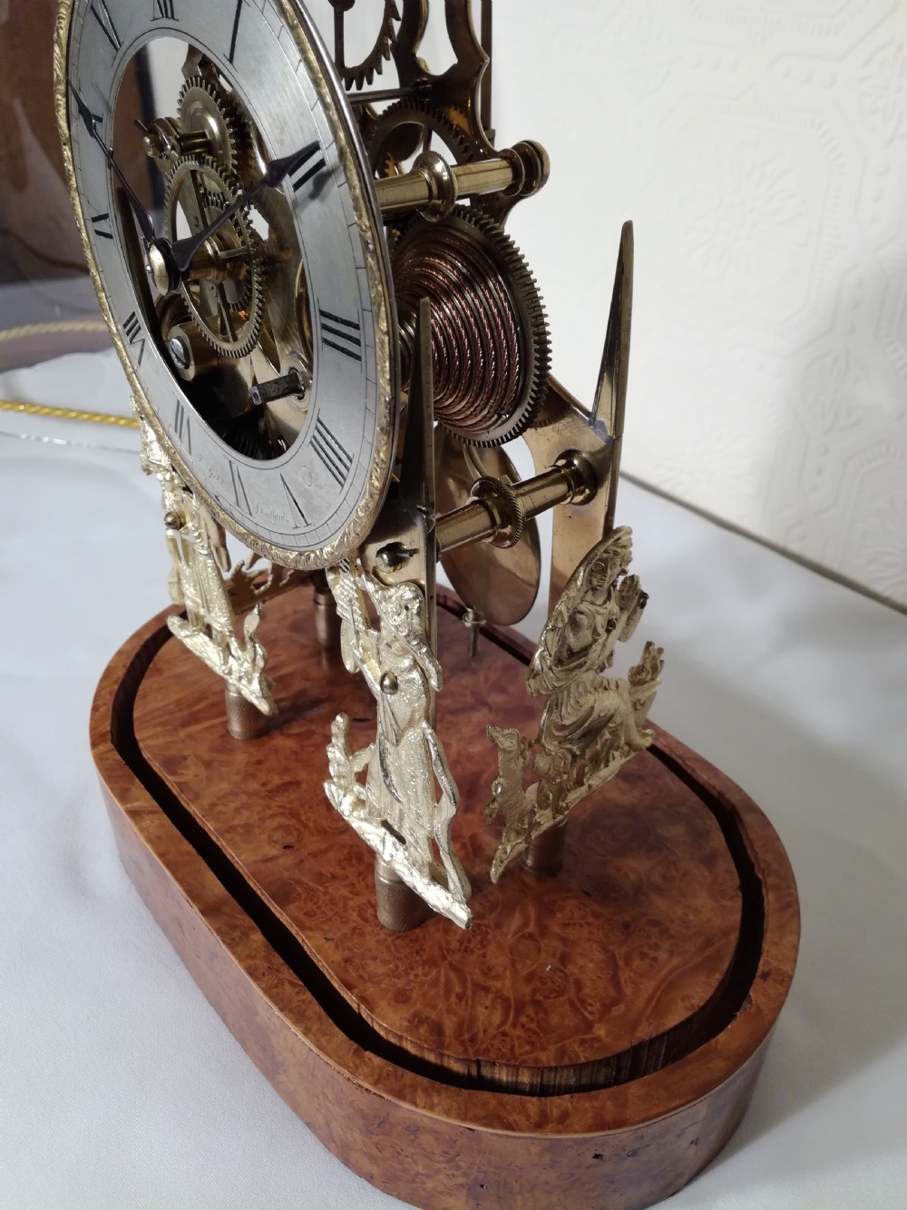 Outstanding Fusee Skeleton Clock. T. Gibbs. Stratford-on-Avon View VI