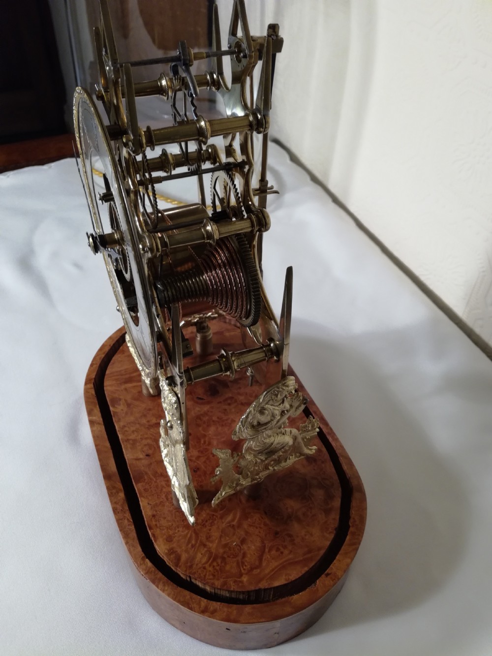 Outstanding Fusee Skeleton Clock. T. Gibbs. Stratford-on-Avon View VII