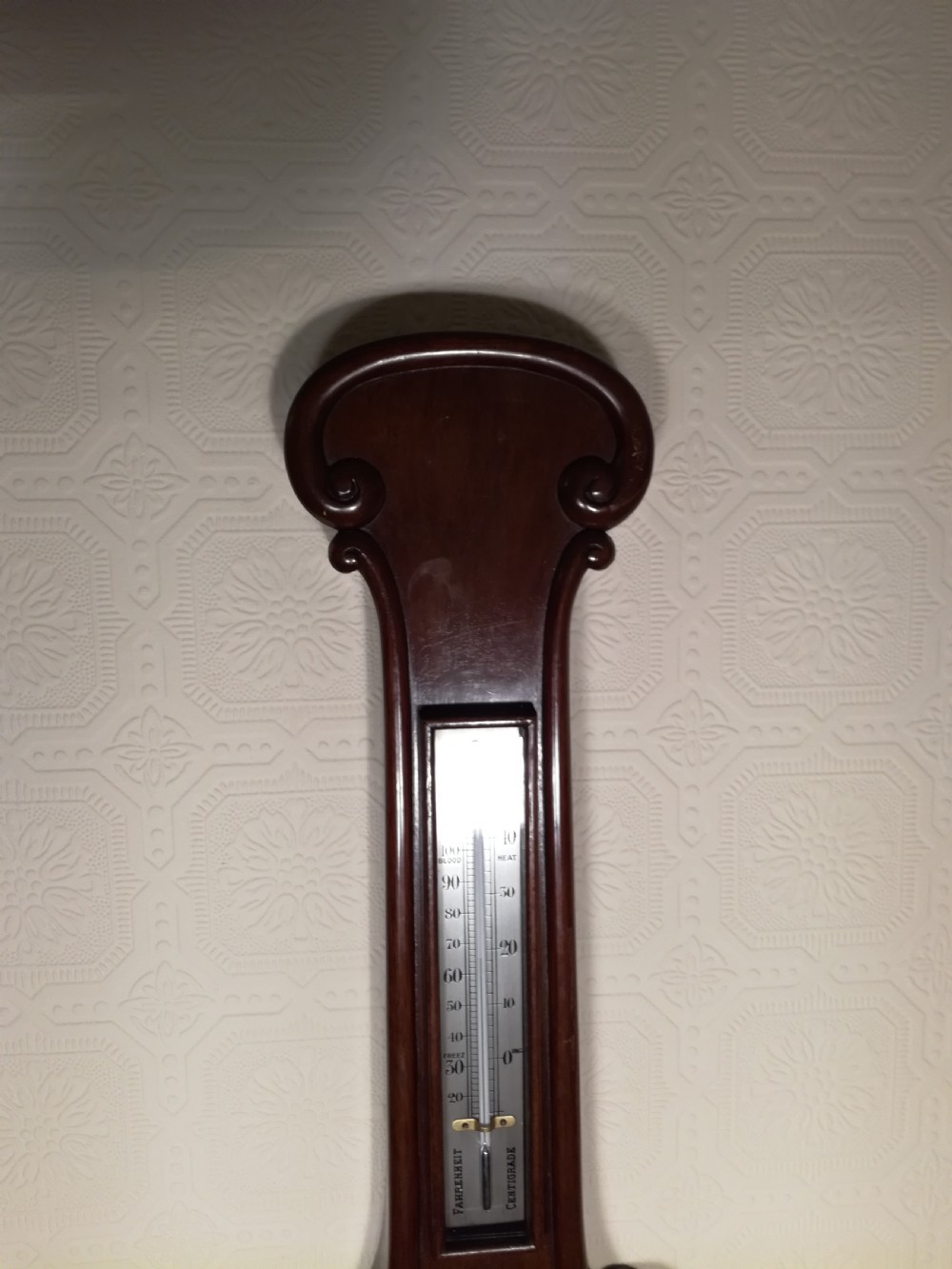 Victorian Mahogany Aneroid Barometer View IV