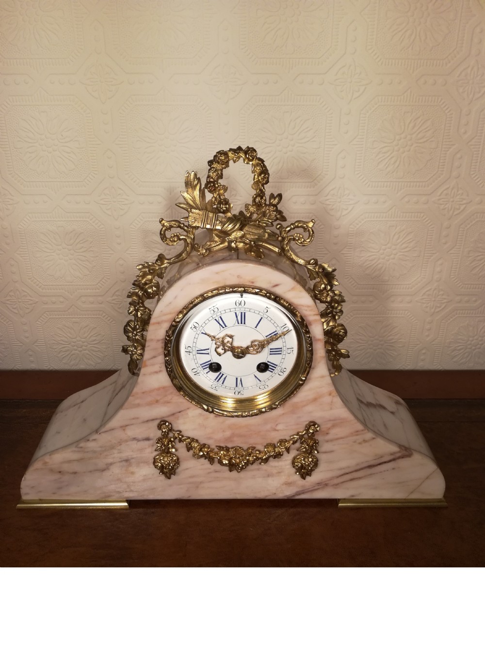 Sienna Marble, Striking Mantel, Bracket Clock View IV