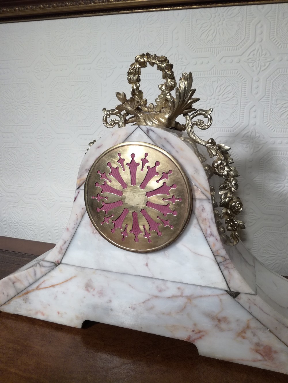 Sienna Marble, Striking Mantel, Bracket Clock View V