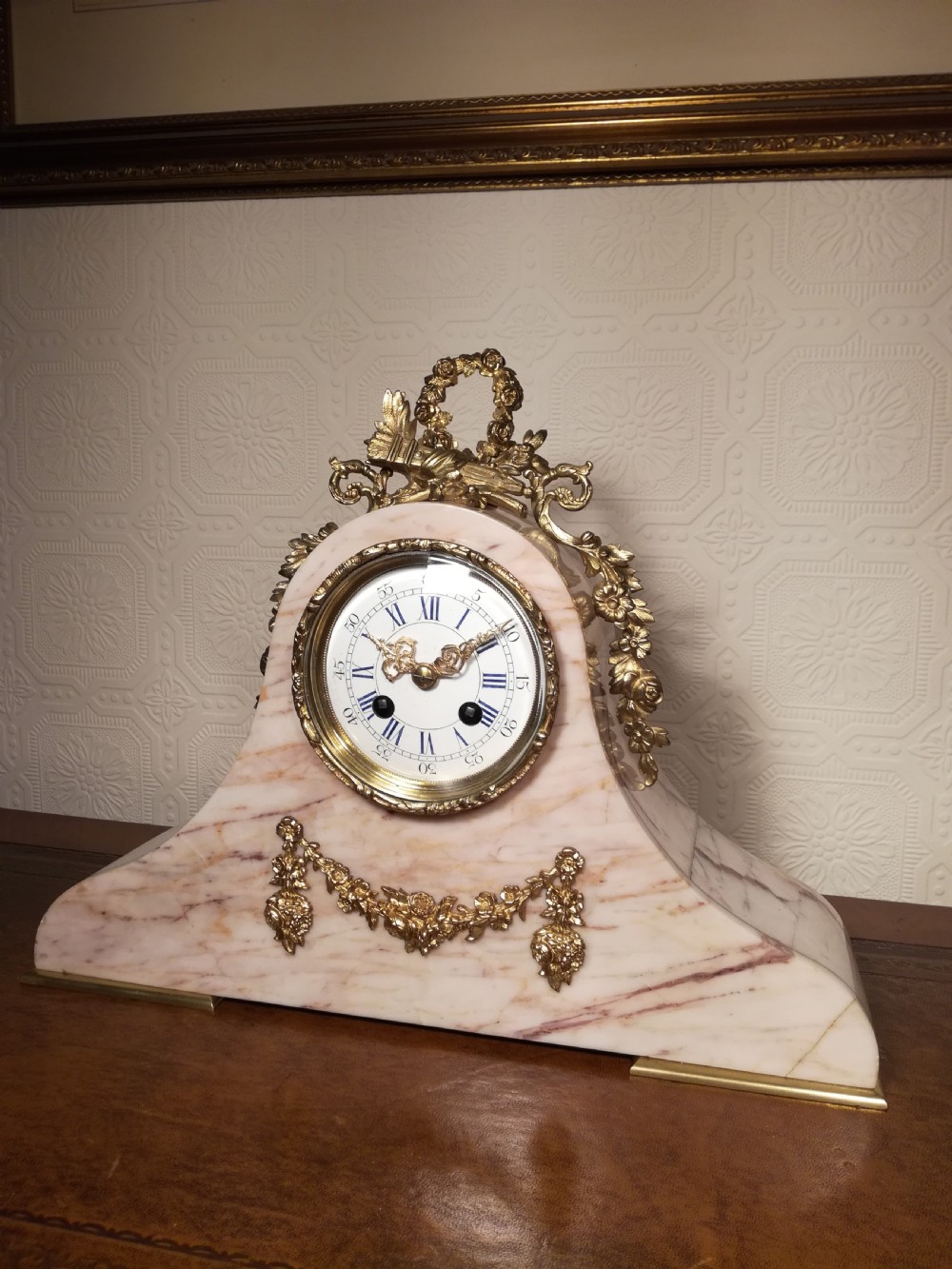 Sienna Marble, Striking Mantel, Bracket Clock View VII