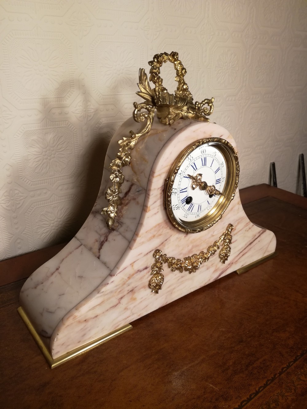 Sienna Marble, Striking Mantel, Bracket Clock View VIII