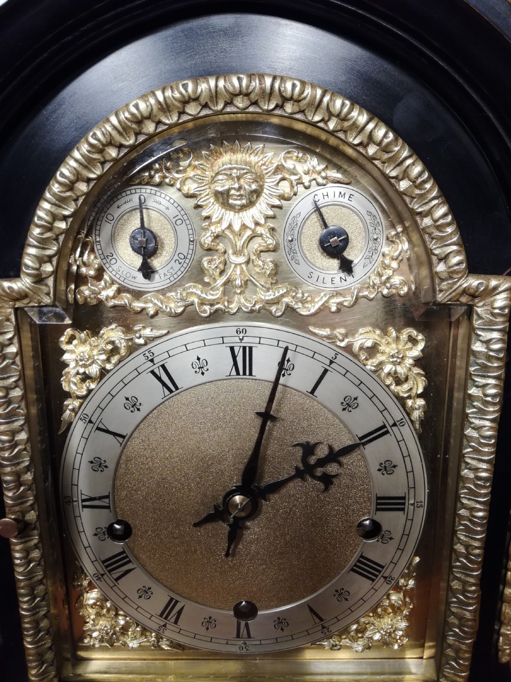 Outstanding Ebonised 8 Bells Bracket, Mantel Clock. View III