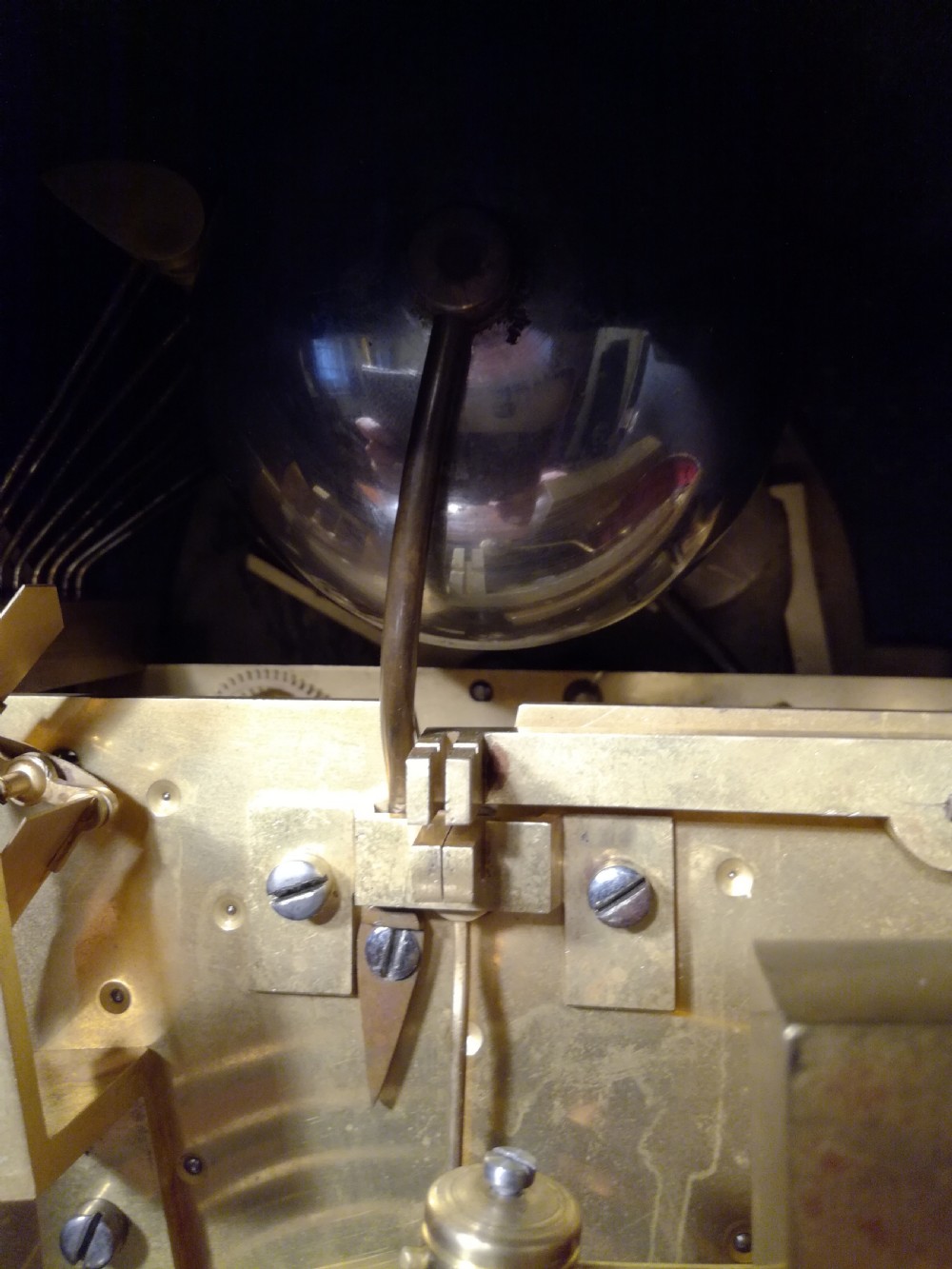 Outstanding Ebonised 8 Bells Bracket, Mantel Clock. View VIII