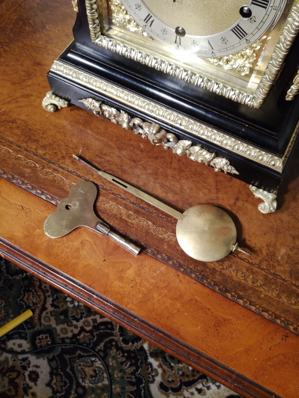 Outstanding Ebonised 8 Bells Bracket, Mantel Clock. View IX