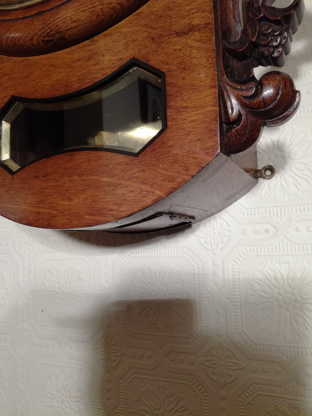 Twin-Fusee, Striking, Drop-dial Wall Clock View IV